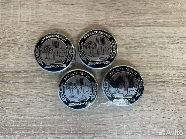 Колпачок Mercedes AMG 75 мм серебристый с кольцом