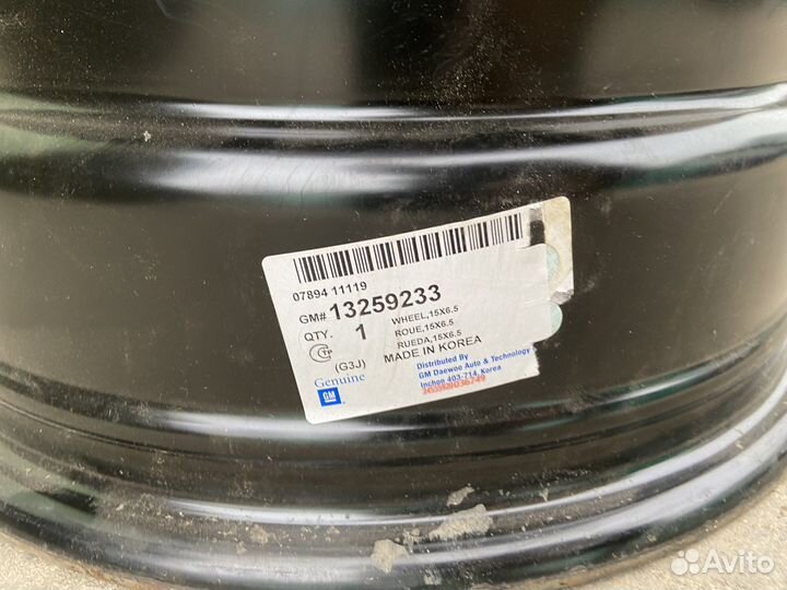 Штампованный диск Chevrolet Cruze Aveo Opel Astra