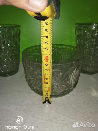 Ваза и салатница, стекло