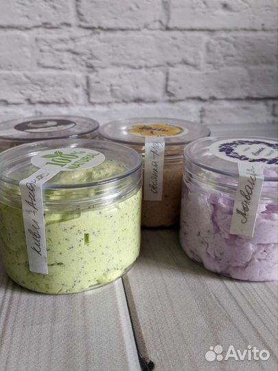 Крем-скраб для тела натур. ручной работы 300гр