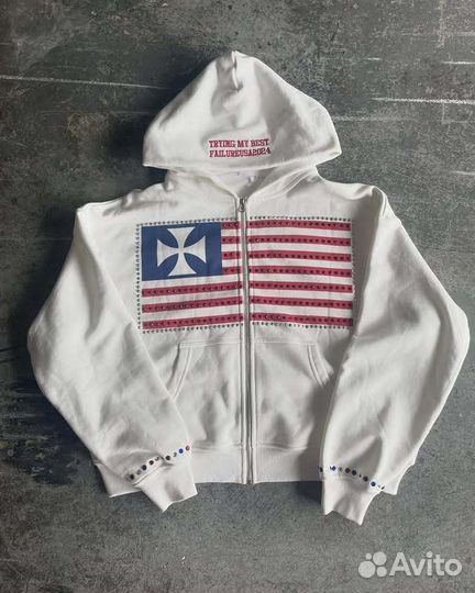 Худи с флагом США true religion type