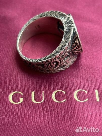 Перстень Gucci из серебра