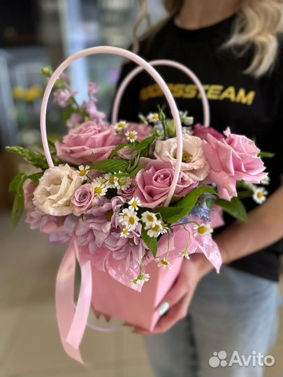 Букет сумка с цветами