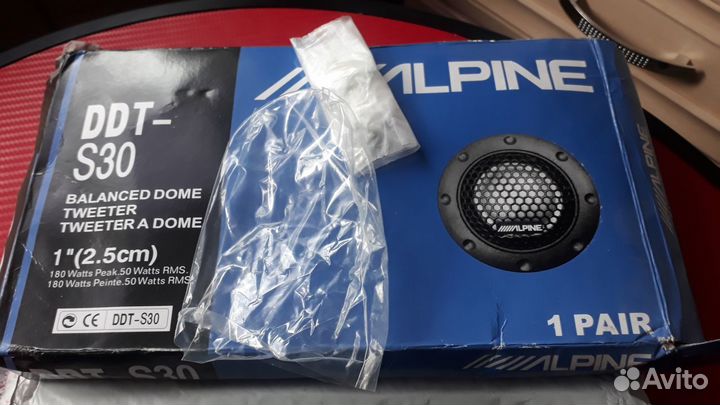Высокочастотные динамики(твитера) alpine DOT-S30