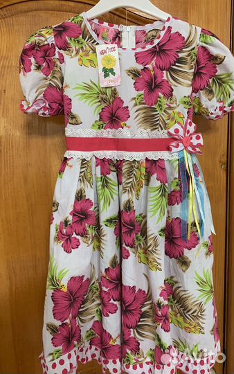 Платье для девочки 4-5 лет, хлопок