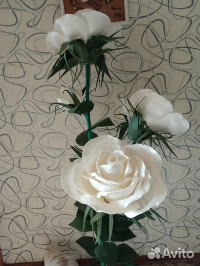 Торшер роза из изолона