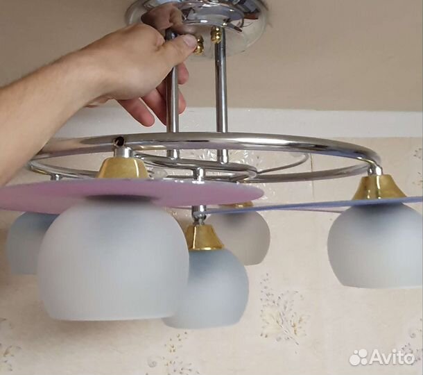 Светильник потолочный люстра 5 ламп