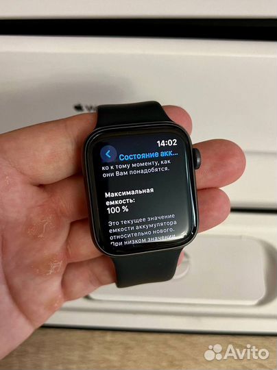 Apple watch Se 44mm (черные, комплект, акб 100)