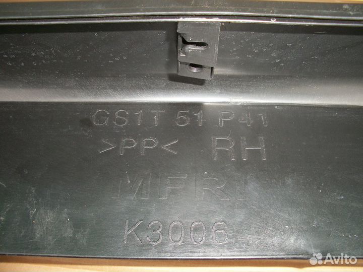 Накладка порога правая тайвань Mazda 6 GH 2007-12