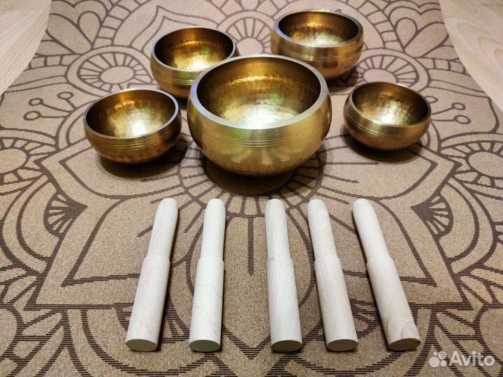 Поющие чаши, набор 5 штук