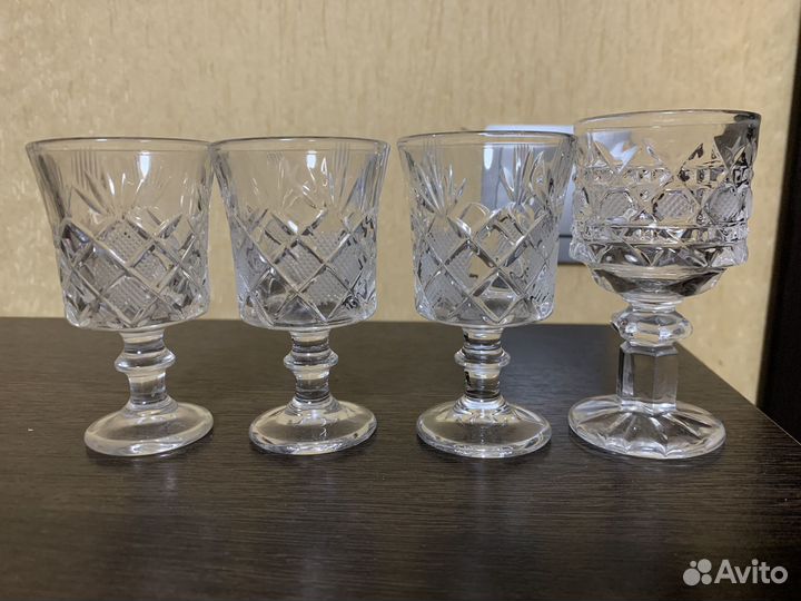 Хрустальные фужеры и рюмки Мальцовские