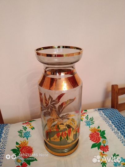 Ваза для цветов Чехословакия Богемия