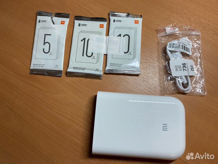 Портатив. принтер с термопеч. Xiaomi Mijia AR zink