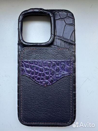 Чехол из кожи крокодила для телефона iPhone 14 pro