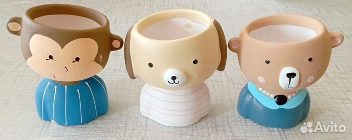 Мини горшок для цветов, кашпо, бонсайницы керамика