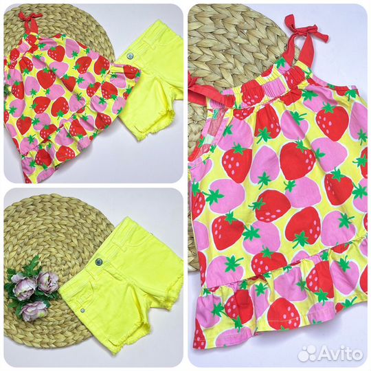 Пакет фирменных летних вещей для девочки 80-86