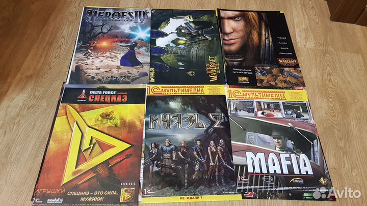 Афиши формата А4 из игровых журналов (90-х, 2000х)