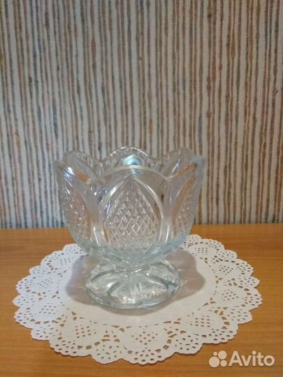 Посуда хрусталь ваза,конфеница новая