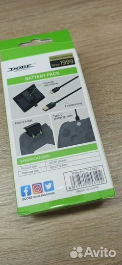 Аккумулятор для геймпада xbox Series S/X 1200Mah