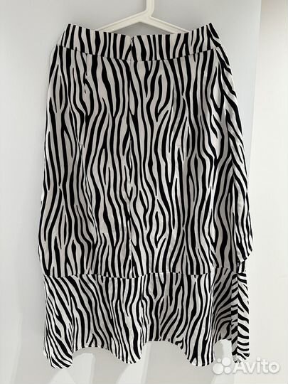 Юбка миди shein черно-белая