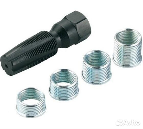 Набор метчика свечного 14мм. и ремонтных футорок