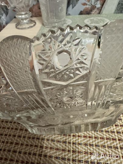 Салатник хрустальный большой СССР