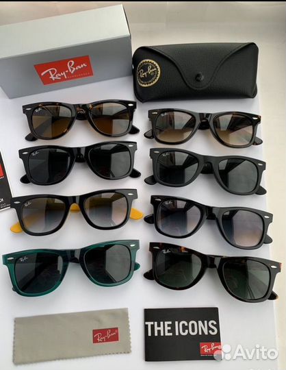 Очки ray ban wayfarer 50 пепельные
