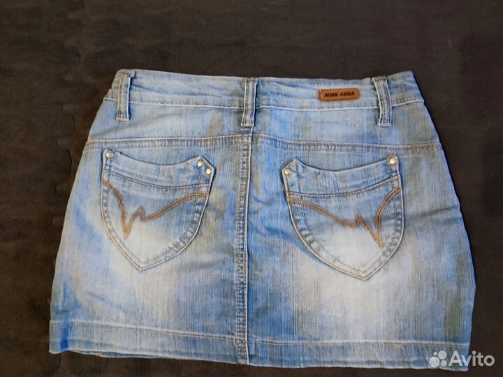 Джинсовая юбка мини 42 44