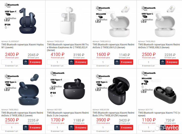 Bluetooth гарнитура Xiaomi (беспроводные наушники)