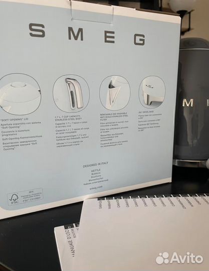 Чайник Smeg новый черный