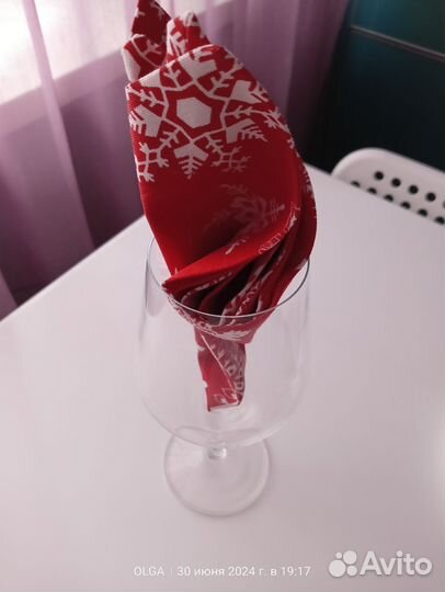 Салфетки новогодние из ткани дак