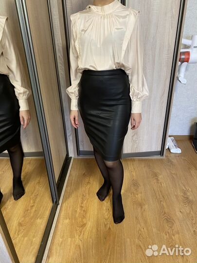 Кожаная юбка Mohito