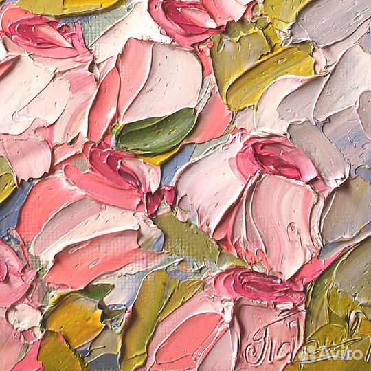 Картина маслом цветы 