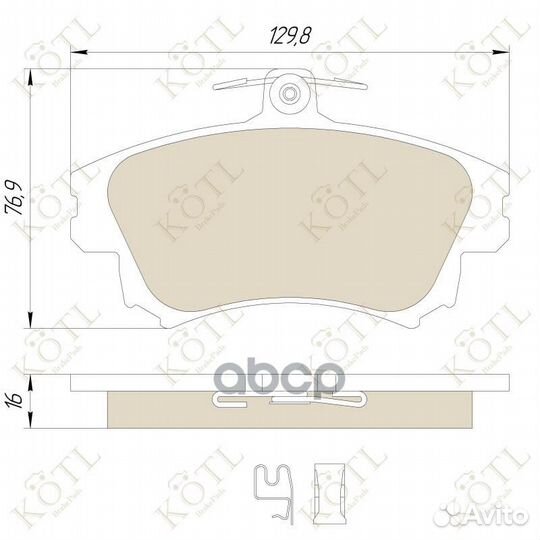 Колодки тормозные дисковые передние к-т mitsubi