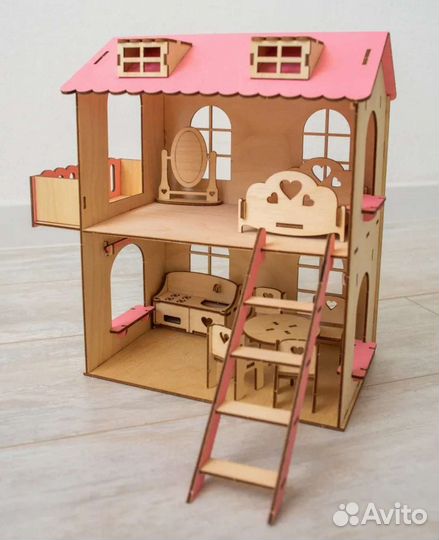 Кукольный домик деревянный 