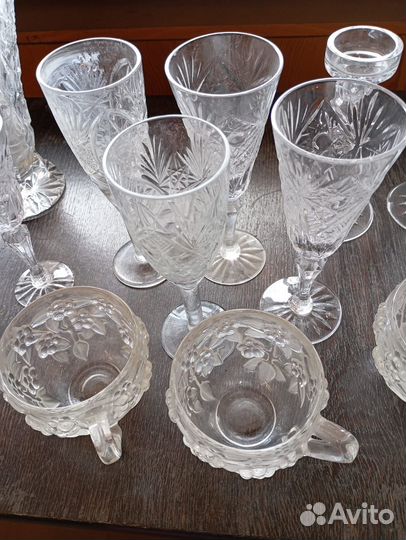 Хрусталь,вазы рюмки подсвечники