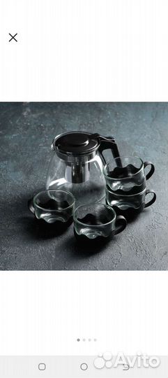 Чайник заварочный стеклянный новый