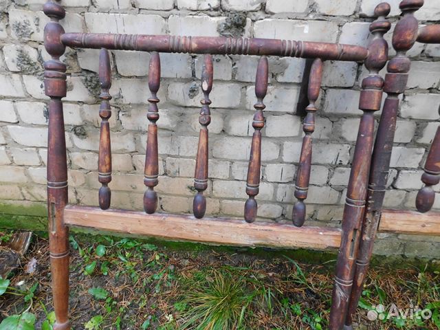 2, точеные спинки-боковины от старинной кровати