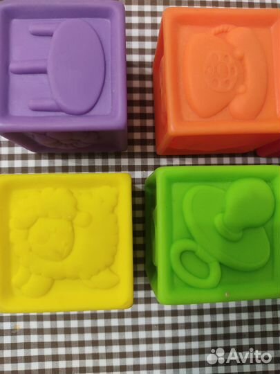 Кубики резиновые детские