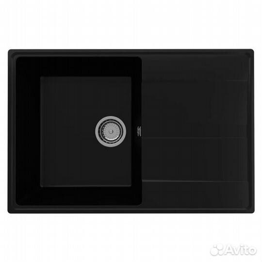 Кухонная мойка Ulgran Quartz Prima 750-07, уголь
