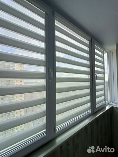 Рулонные шторы день ночь на заказ