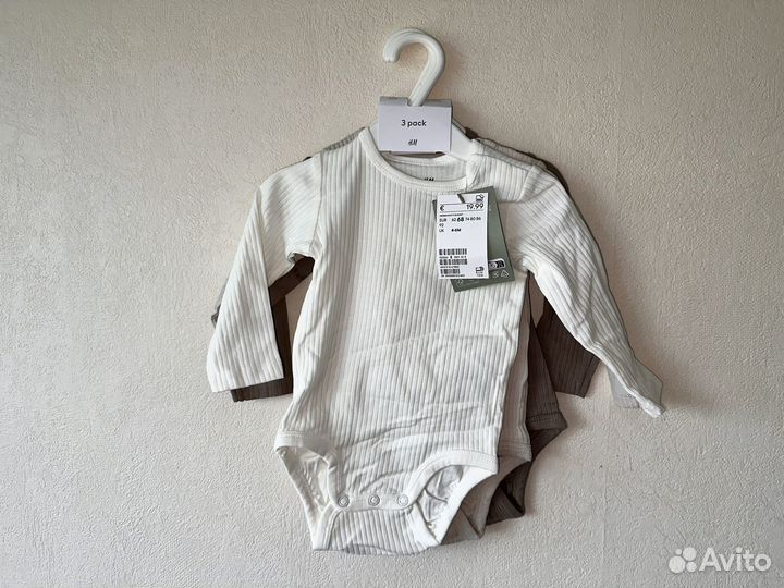 Боди hm для девочек, 68 размер