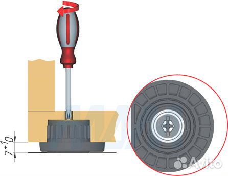 Мебельные опоры с регулировкой