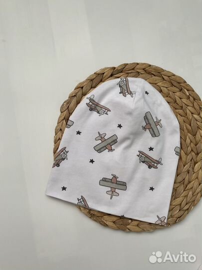 Шапка тонкая Бини для мальчика новая