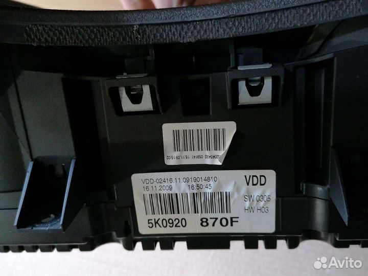 Щиток приборов фольцваген гольф 6