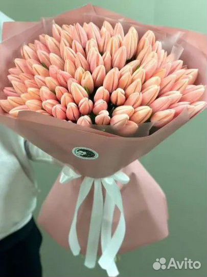 Тюльпаны 39 59 101 штука букет