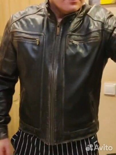 Кожаная куртка мужская