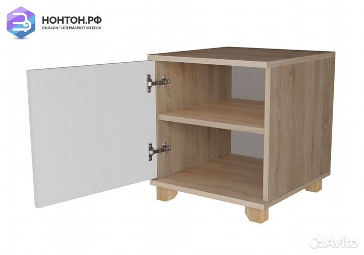 Тумба прикроватная со створкой Копенгаген дуб соно