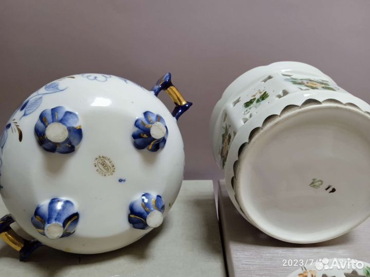 Фарфор. Бонбоньерка. Гжель. Шкатулки. Керамика