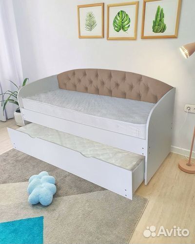 Кровать мягк спинка трансформер от 2х лет лдсп